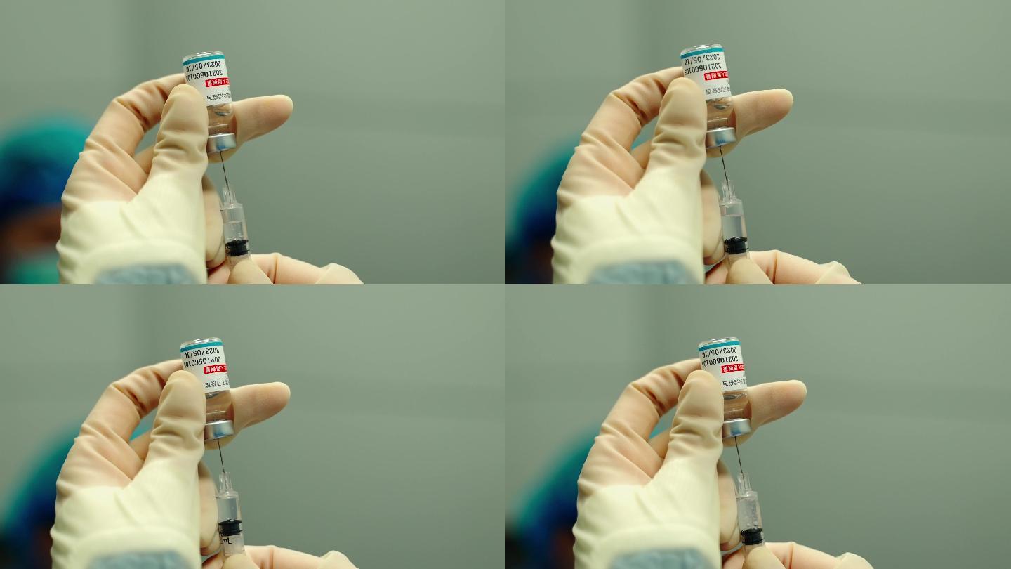 抗击疫情，疫苗注射画面 新冠疫苗