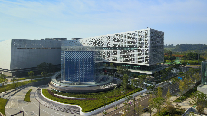 成都超算中心航拍4k