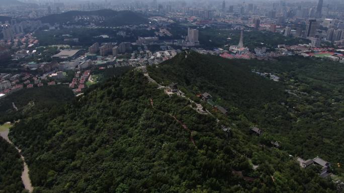 千佛山航拍大景远景