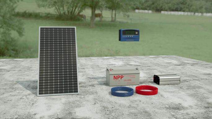 太阳能全套系太阳板光伏板逆变器胶体电池