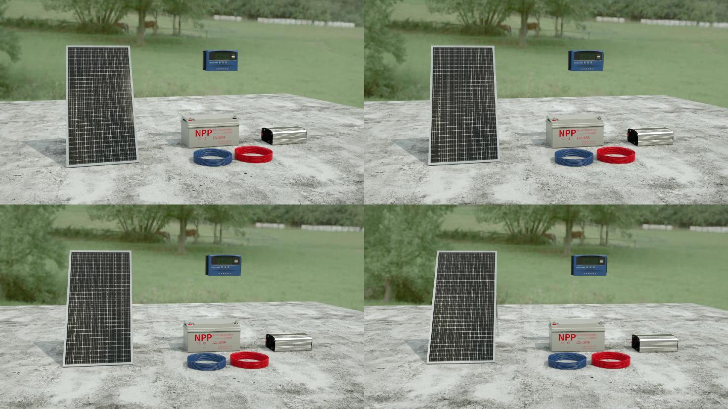 太阳能全套系太阳板光伏板逆变器胶体电池