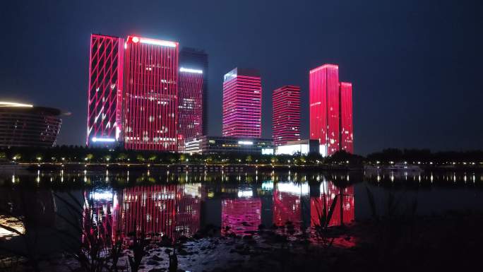 天津滨海新区于家堡自贸区灯光秀