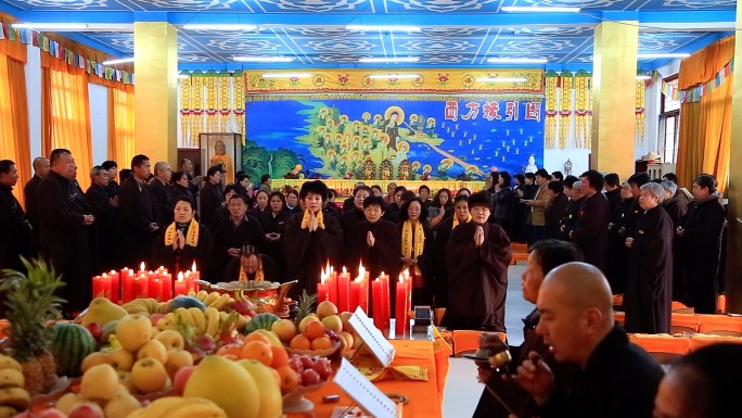 和尚念经僧人念经寺庙节日