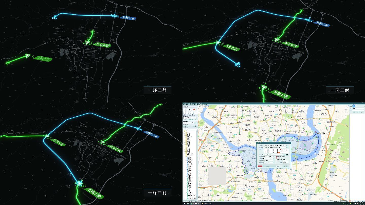 【4K】城市区位交通路网地图