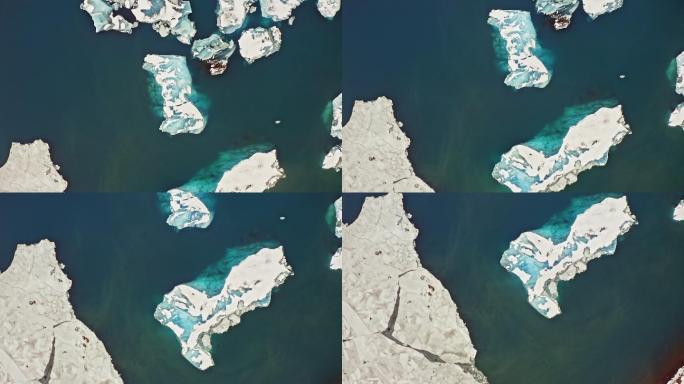 冰岛高角度浮冰视频