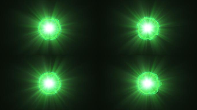 绿色发光能量球