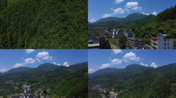 广东韶关乐昌九峰山旅游美丽乡村航拍_12