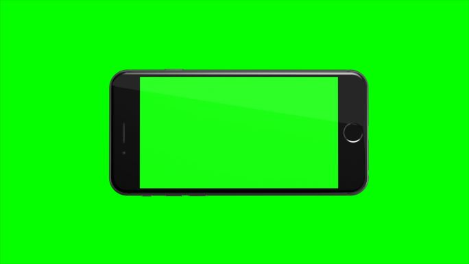 绿色背景上的智能手机