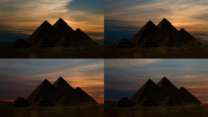 太阳在基奥普斯金字塔上空升起。