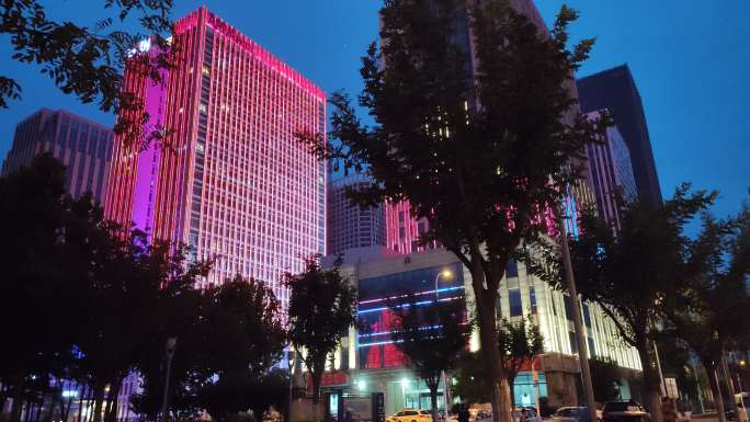 天津滨海新区于家堡自贸区灯光秀