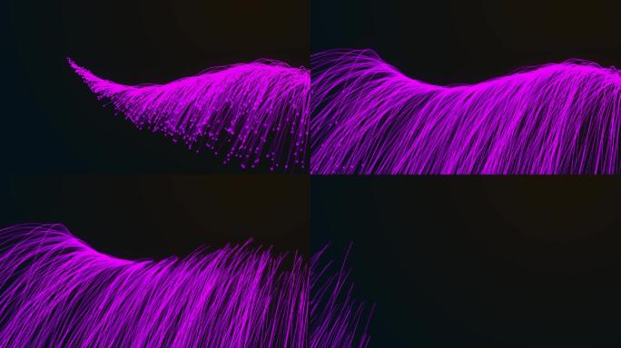 紫色粒子开花舞台背景