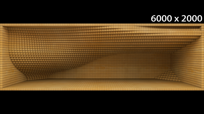 【裸眼3D】原木方块波形矩阵空间墙体艺术