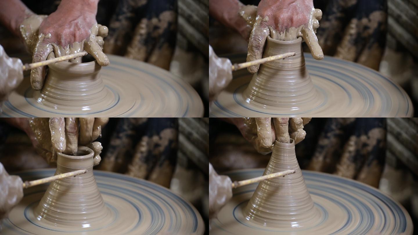 陶工轮陶艺制作陶瓷匠人非遗传承