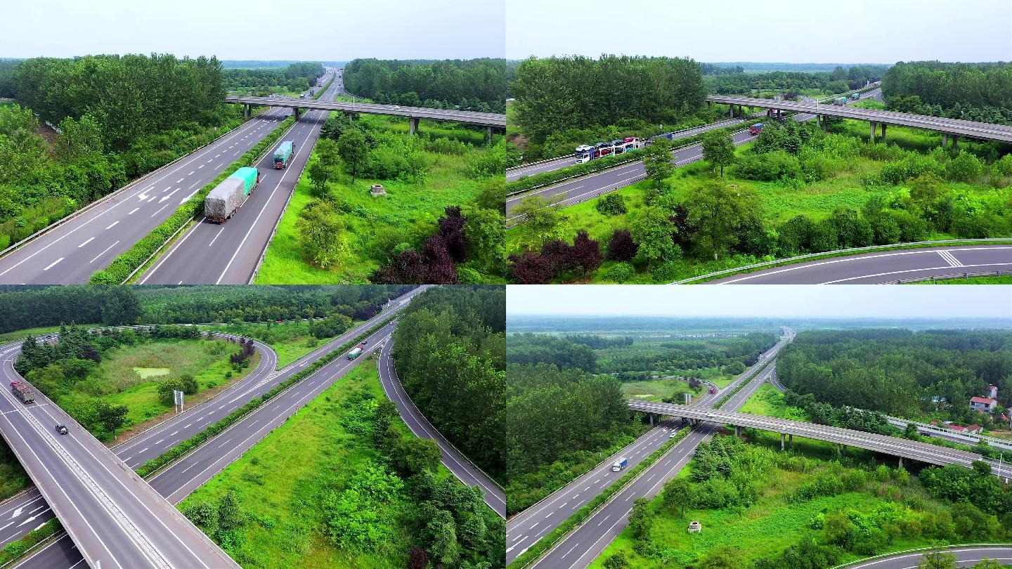 高速公路农村高速公路航拍高速公路