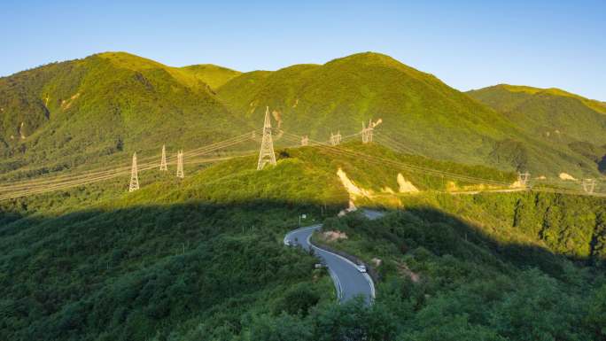 日落时分太阳光线落山延时