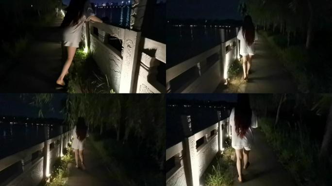 美女走夜路、晚上溜达