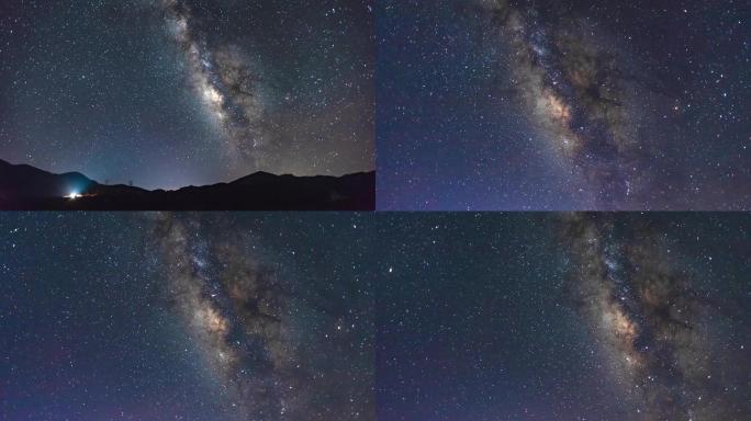 震撼壮观浩瀚星空银河延时摄影
