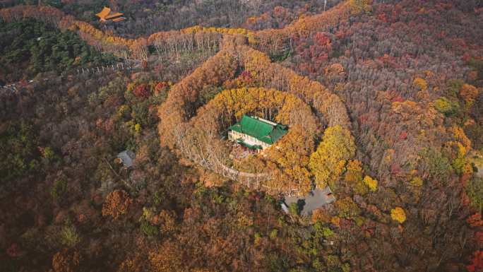 紫金山风景区-中山陵美龄宫航拍