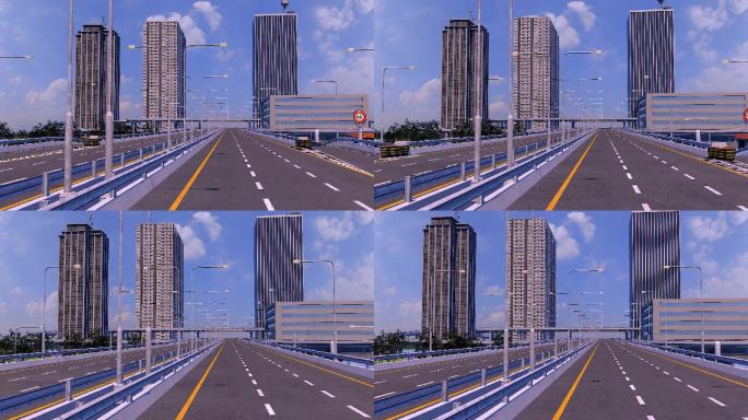 城市高速模型C4D工程