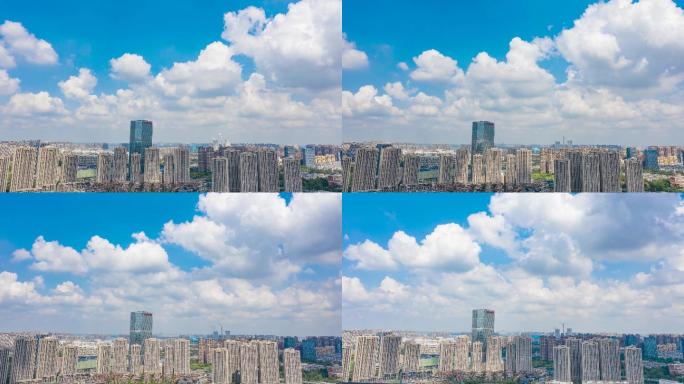 合肥城市风光云彩流动延时摄影4K