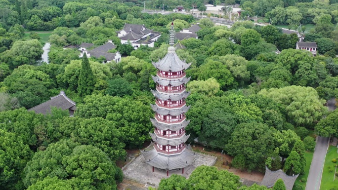 上海大观园航拍4K视频