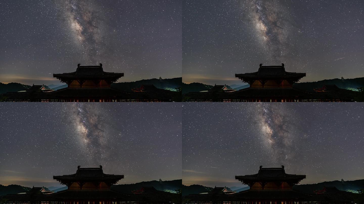 重庆金佛山金佛寺夜晚星空延时摄影