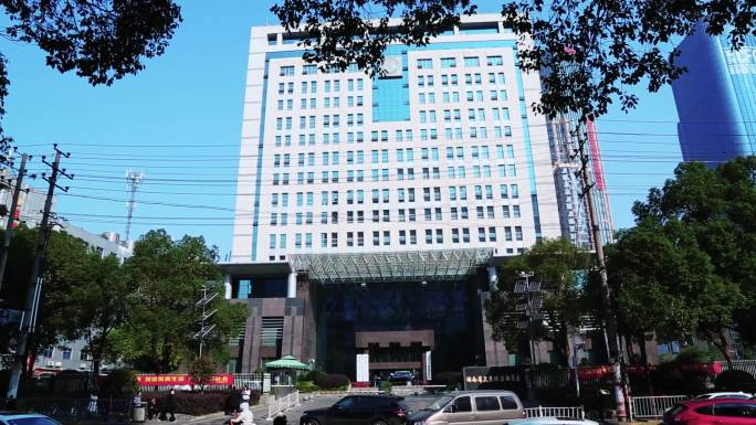 湖南省卫生健康委员会大楼空镜头