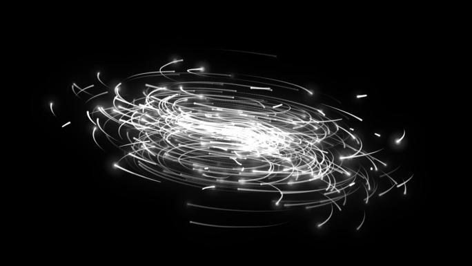 白色粒子漩涡2-透明通道