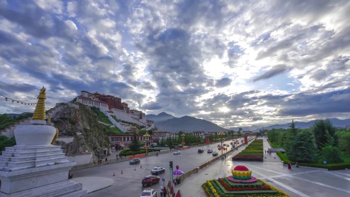 西藏布达拉宫延时 西藏延时 大范围延时