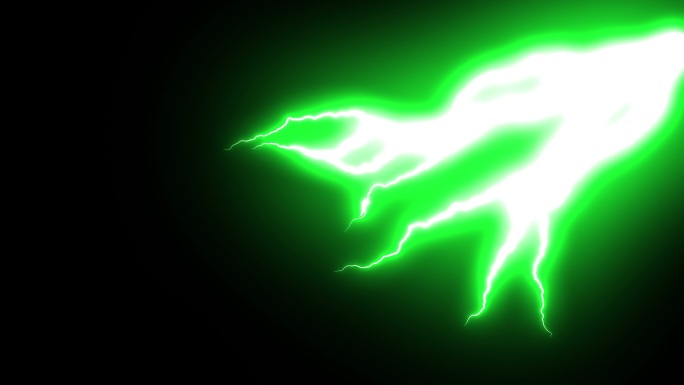闪电绿色霹雳合成元素粒子特效