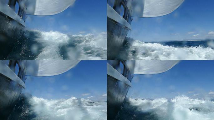 帆船比赛船舵海浪浪花大海海洋远航远洋