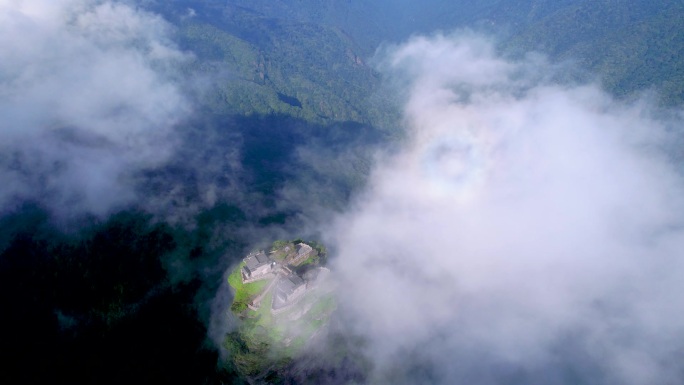 航拍贵州铜仁梵净山风景区