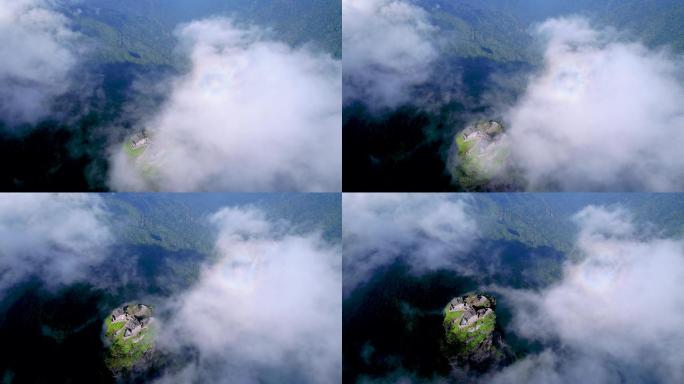 航拍贵州铜仁梵净山风景区