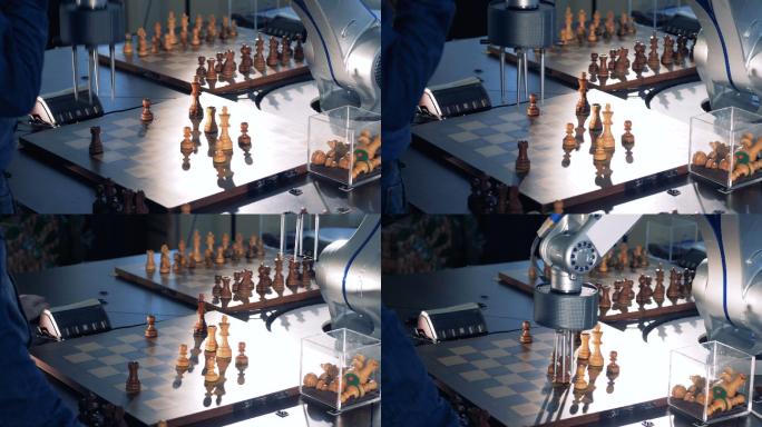 棋手和机器人之间的博弈过程