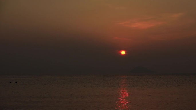 大连海上日落