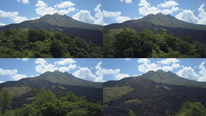 巴厘岛巴图尔火山口和活火山的壮观景色