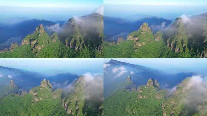 航拍贵州铜仁梵净山风景区