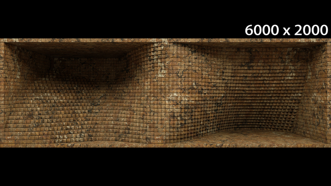 【裸眼3D】文化石墙建筑矩阵方块空间创意