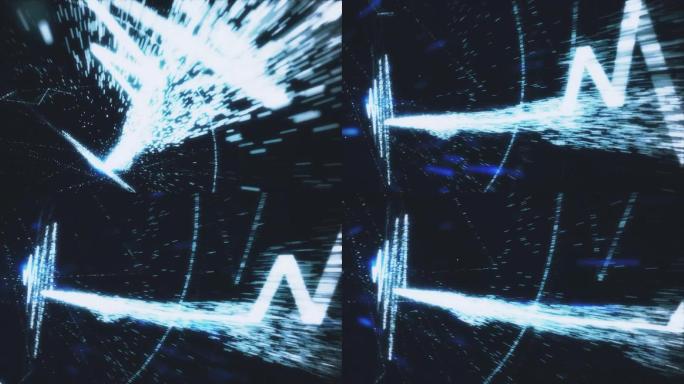 高科技粒子模拟心跳穿梭