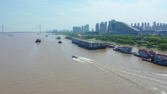 武汉白沙洲大桥航拍