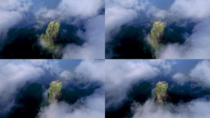 航拍贵州铜仁梵净山风景区