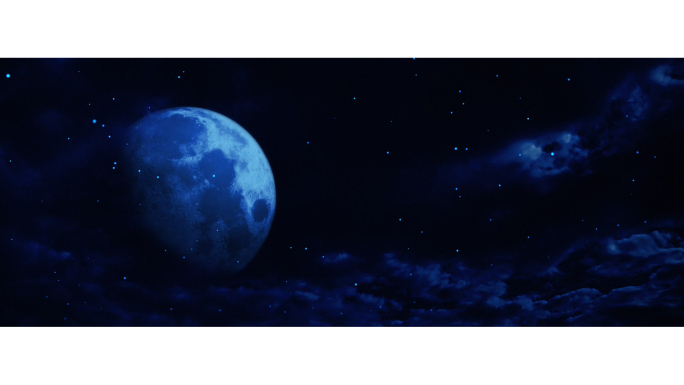 【宽屏天空】月亮月夜星空繁星轻薄云层月夜