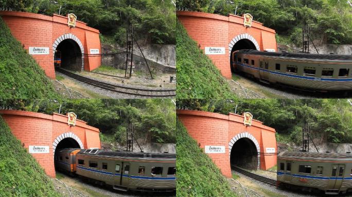 火车驶出铁路隧道