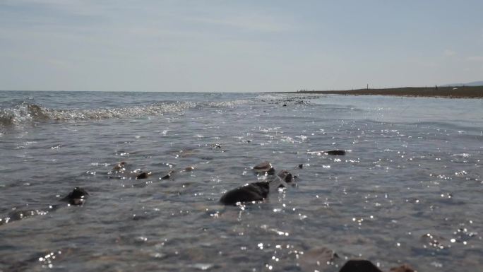 4K青海湖地面素材