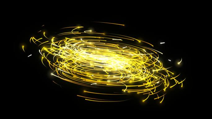 金色粒子漩涡2-透明通道