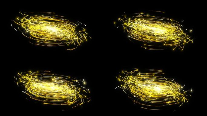 金色粒子漩涡2-透明通道