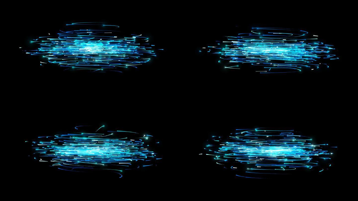 蓝色粒子漩涡1-透明通道