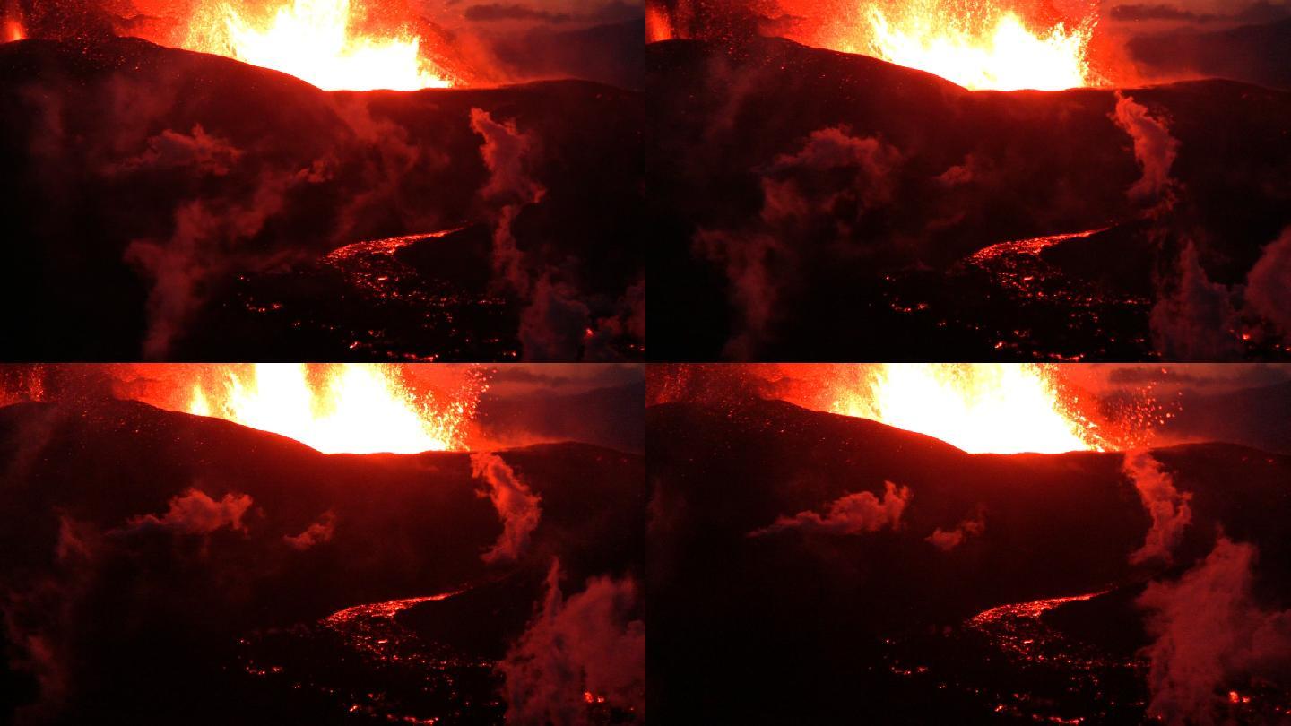 马尔兹冰岛火山爆发