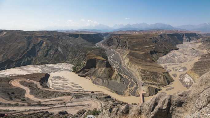 4K新疆安集海大峡谷自然风光延时