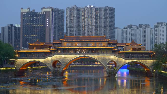 中国四川成都的安顺大桥